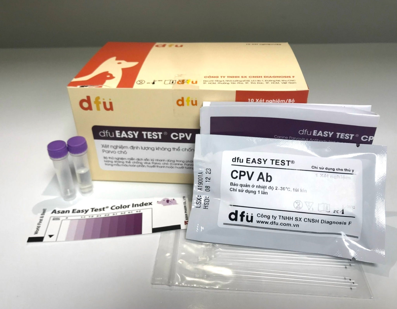 Test nhanh phát hiện kháng thể virus Parvo trên chó - CPV Ab