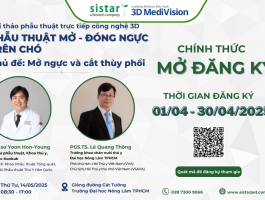 Hội thảo phẫu thuật trực tiếp công nghệ 3D PHẪU THUẬT MỞ - ĐÓNG NGỰC TRÊN CHÓ