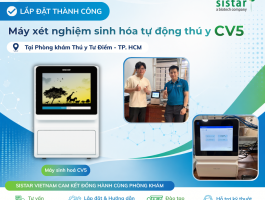 Lắp đặt Máy xét nghiệm sinh hóa tự động thú y CV5 tại Phòng khám Thú y Tư Điểm